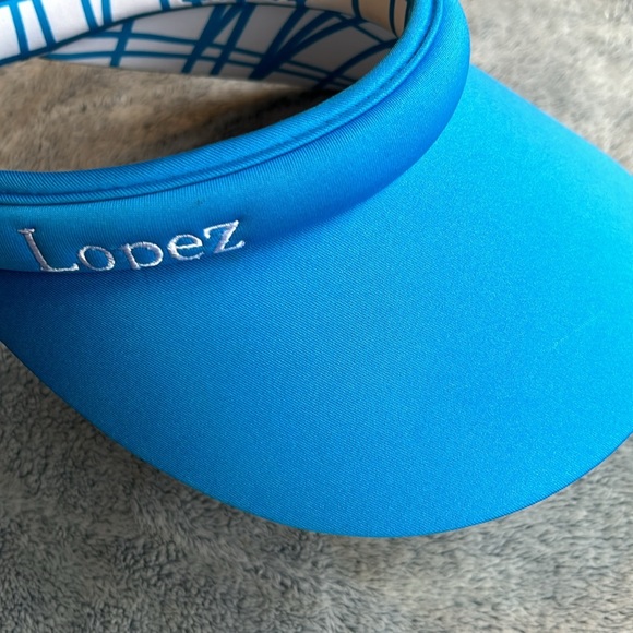 NANCY LOPEZ💫Women’s Blue/White Printed Sport Visor - Picture 6 of 10